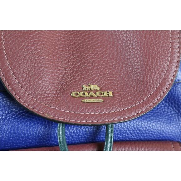 Coach Bagpack Womens Small Colorblock Pebble Leather Pennie 22 - Picture 5 of 13